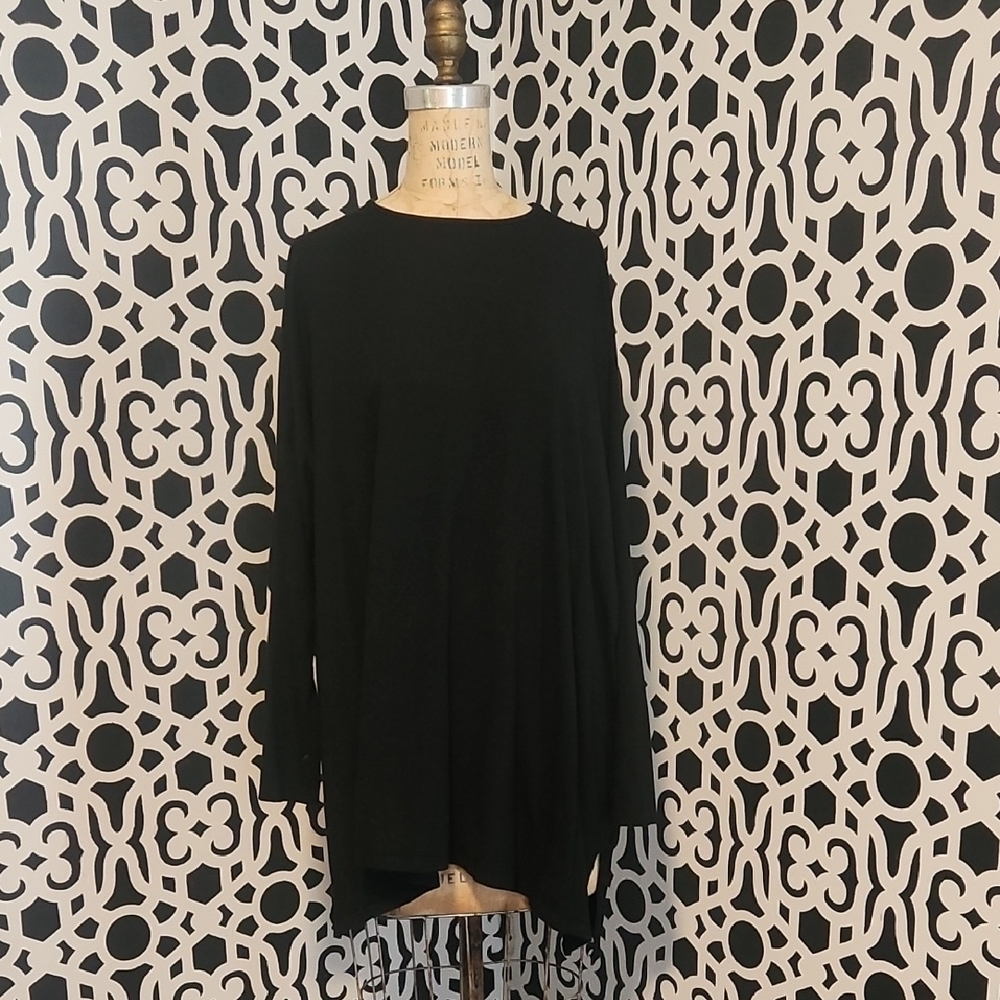 Maya Black Long Sleeve Top